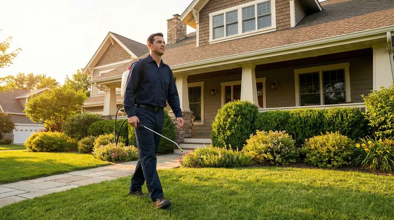 Technician approaching home